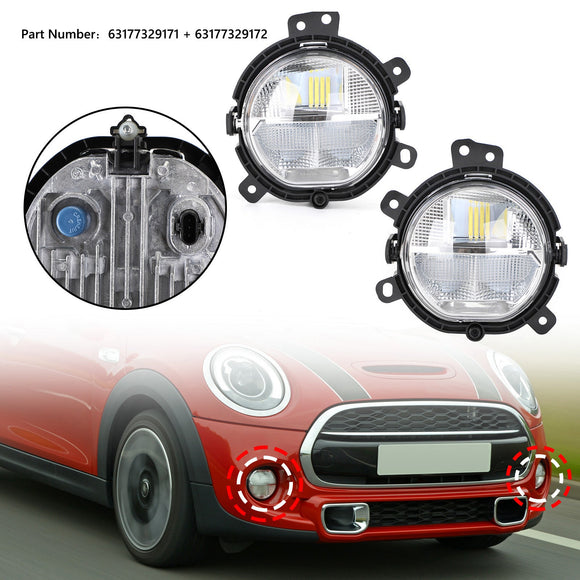 BMW Mini F55 F56 F54 F57 Front Bumper Left & Right Fog Light Lamp 63177329171 63177329172