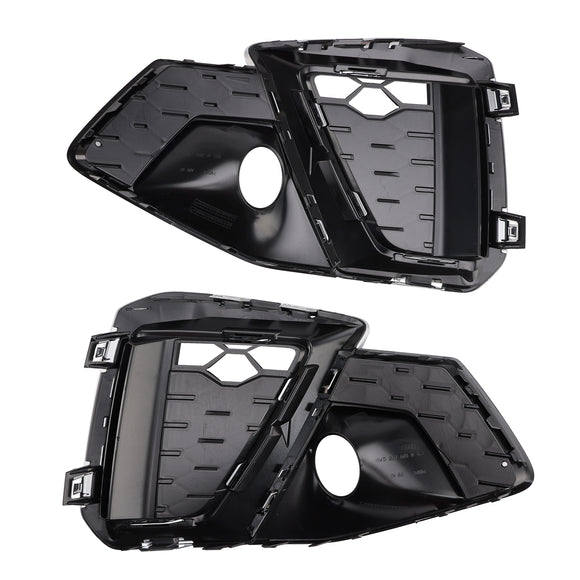 Audi A4 B9.5 S-Line/S4 2020-2024 Zilveren afwerking Honingraat Mistlamp Grille Voorbumper Onder Mist Grille Cover 5056617301387 8W0807681BEN