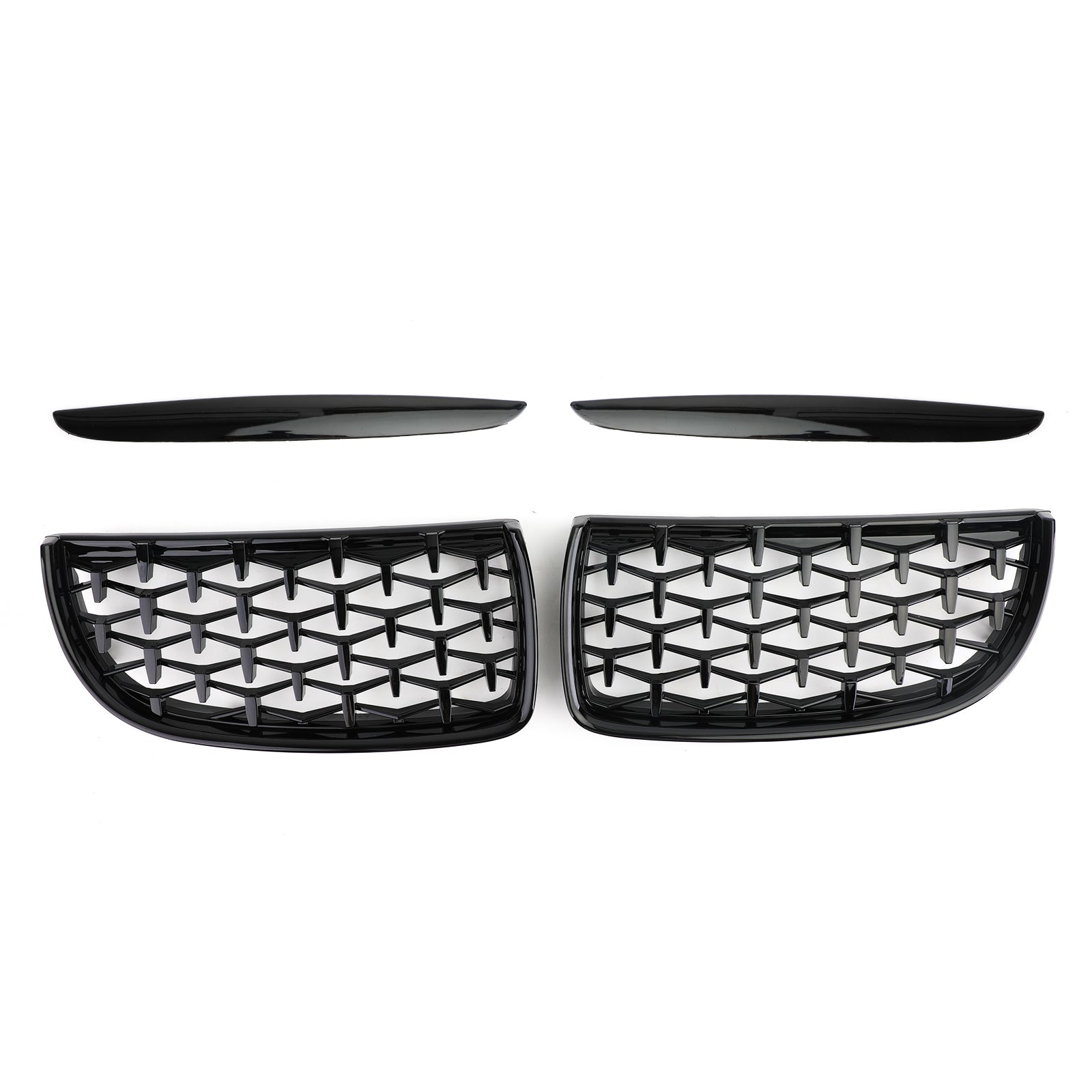 BMW 2005-2008 E90 3 Series 335i/328i/320d/330i/325i Sedan Meteor Black Kidney Grill Mesh Grille