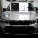 BMW 2023-2024 Série 3 G20 G21 320i/330i/M340i/318i/320d Calandre avant en maille noire brillante-2