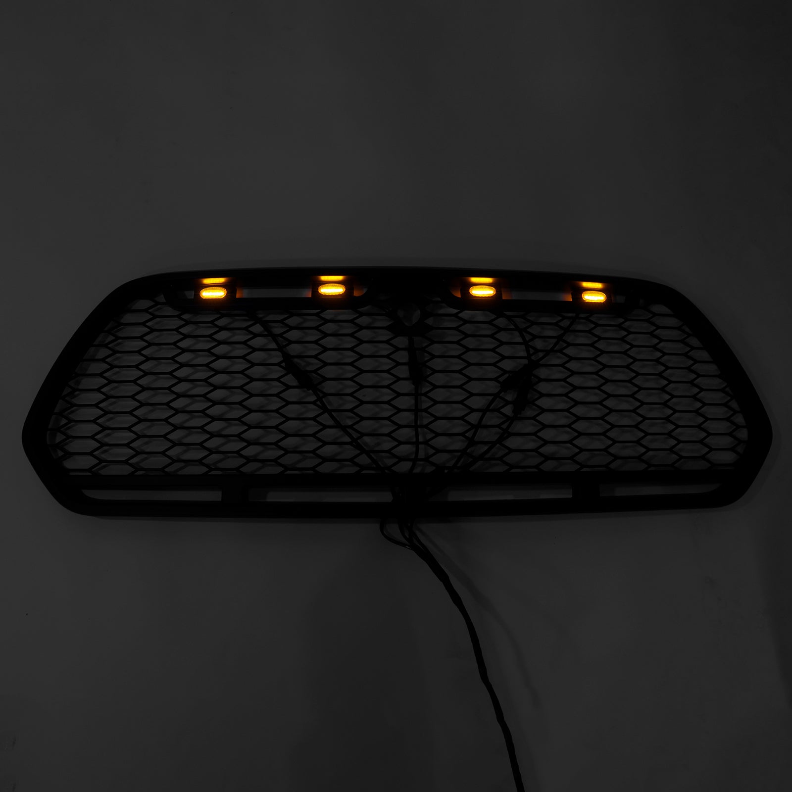 Rejilla delantera de entrada de aire con luz LED y estilo panal de abeja en color negro mate para Ford Transit MK8 2015 2016 2017 2018 2019