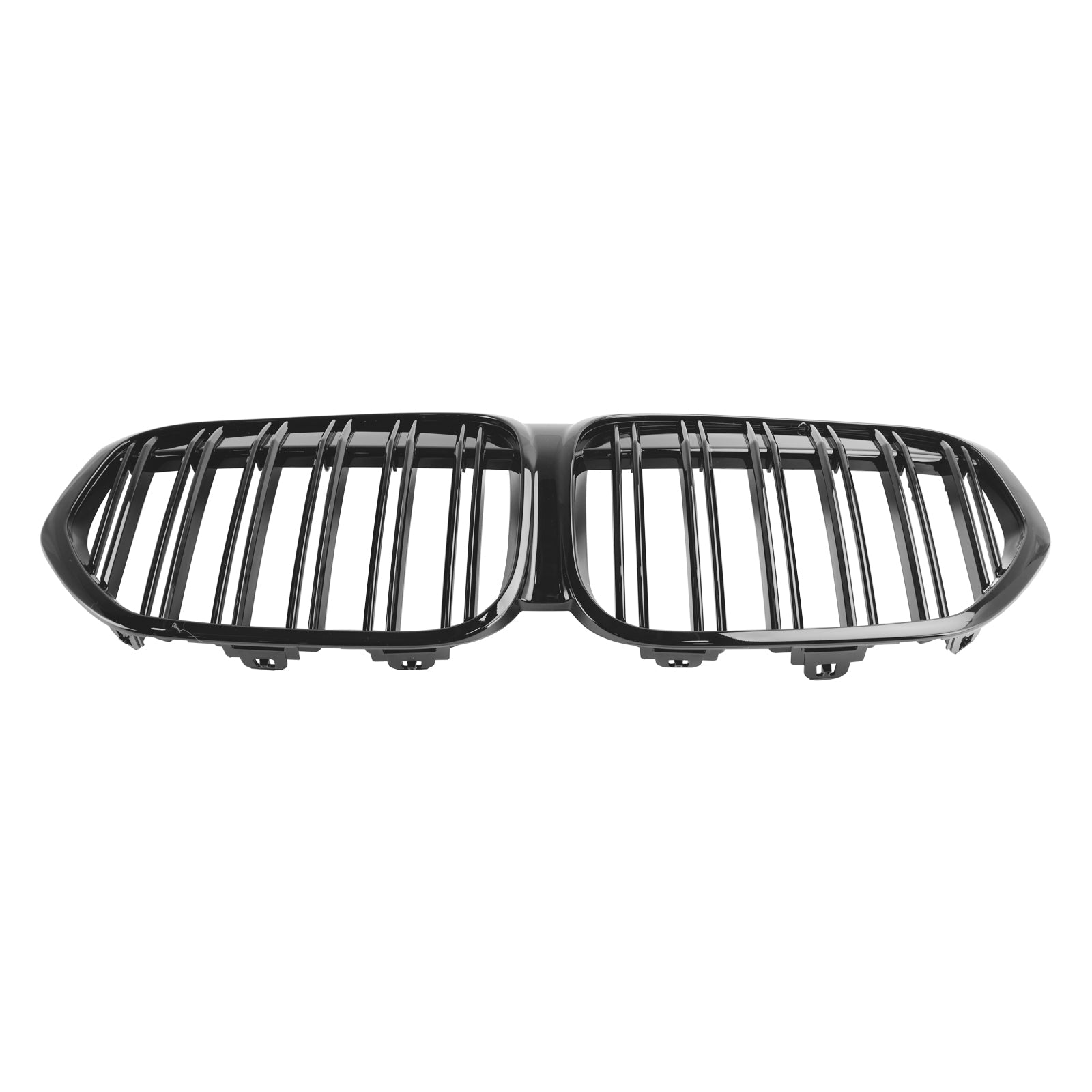 2019-2021 BMW X1 F48 F49 sDrive18i/xDrive20i/xDrive25i/sDrive20d Front Kidney Grille Dual Slat Gloss Black Grill