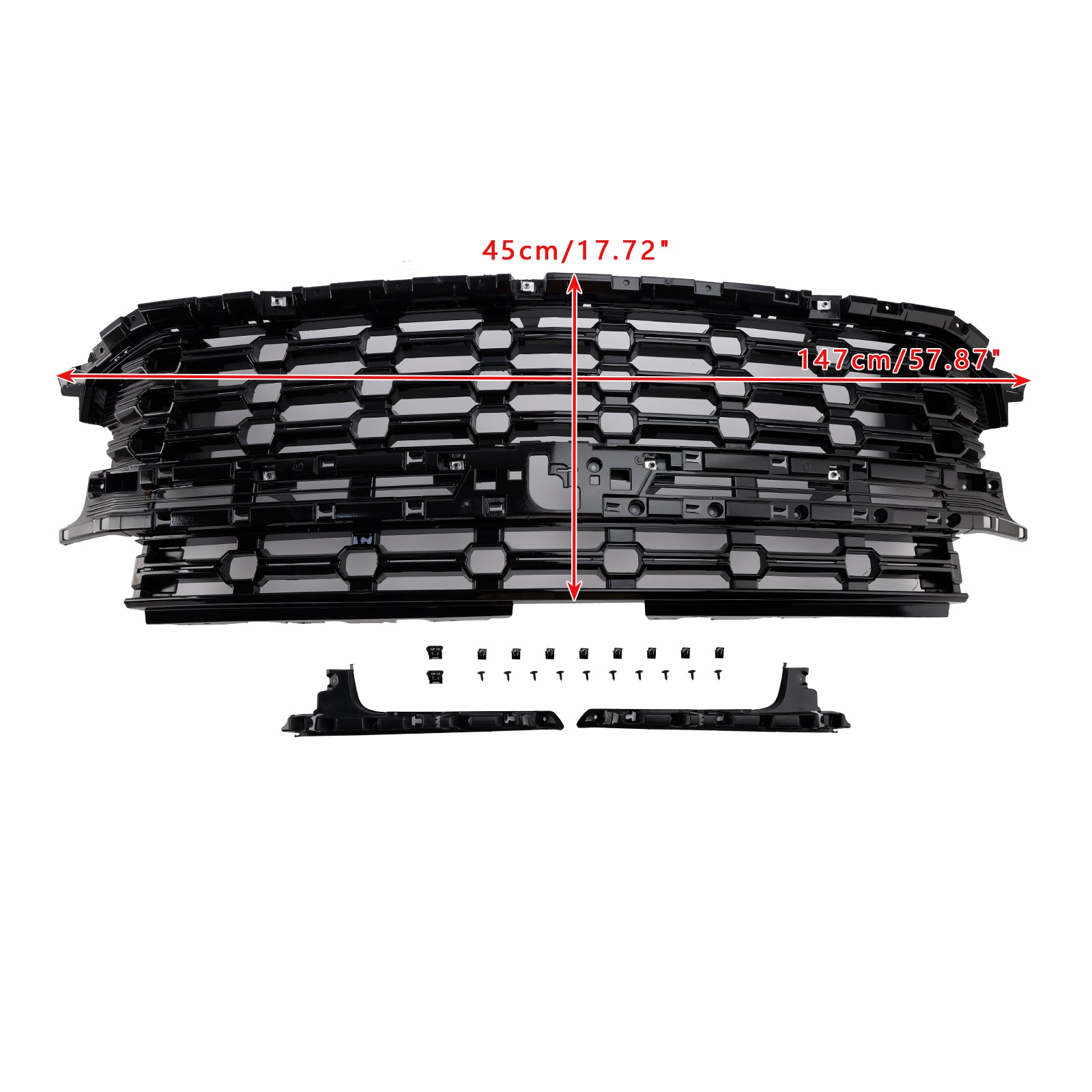 Z71-Look Front Bumper Grille Fit Chevrolet Tahoe/Suburban 2021-2024 Black