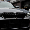 BMW 2023-2024 Série 3 G20 G21 320i/330i/M340i/318i/320d Calandre avant double ligne noire-3