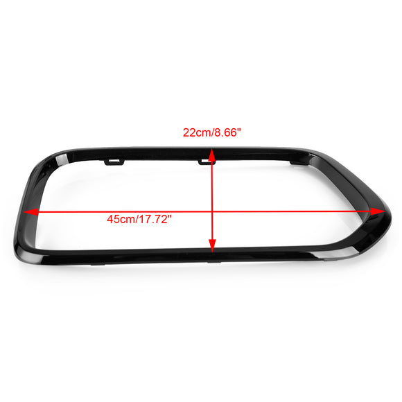 2018-2023 BMW X2 F39 sDrive18i/xDrive20i/sDrive20i/xDrive25e/M35i Embellecedor de cubierta de marco de parrilla de parachoques delantero negro brillante