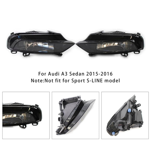 Paire de feux antibrouillard avant avec ampoules pour Audi A3 berline 8V0941699B 2015-2016