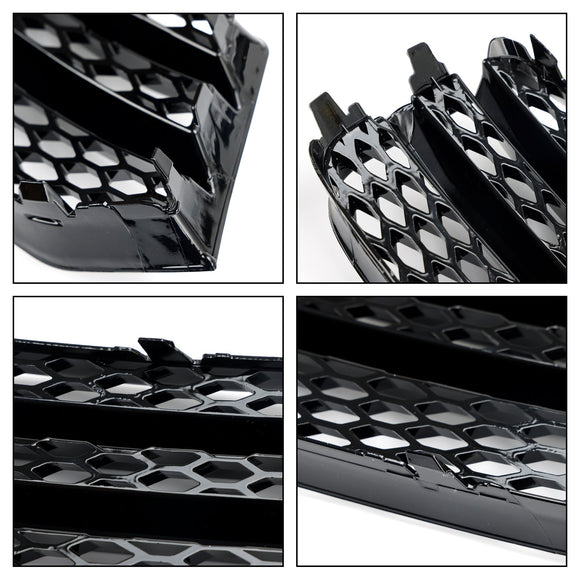 2015-2018 Audi A1 8X Honeycomb Lower Grile Front Bumper Pair Fog Light Cover Grill 8XA807681B 8XA807682B