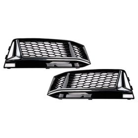2016-2018 AUDI A4 S-Line/S4 B9 2 pièces couvercle de phare antibrouillard remplacement de calandre noire chromée