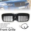 Dubbele Slat Glanzend Zwart Front Nier Grill Grille Fit BMW IX3 G08 LCI 2022-2024-1