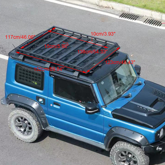 Aluminium Roof Rack Luggage Rack W/ LED For Suzuki Jimny JB64 JB74 JC74 2019-2026