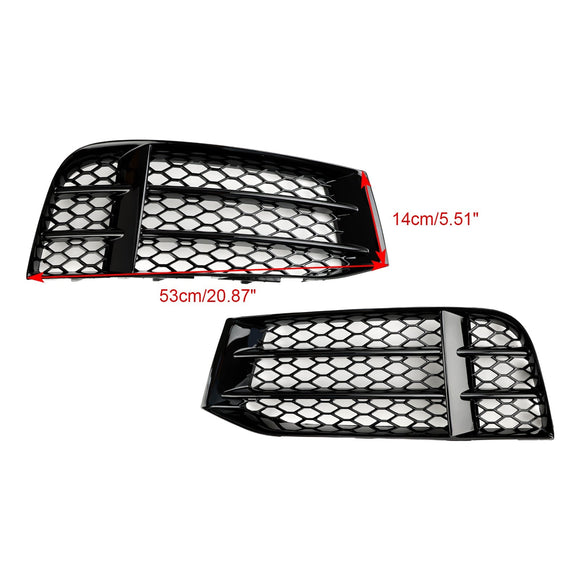 Audi RS5 2010-2016 Front Bumper Lower Grille Honeycomb Fog Light Cover Grill 8T0807681F 8T0807682F