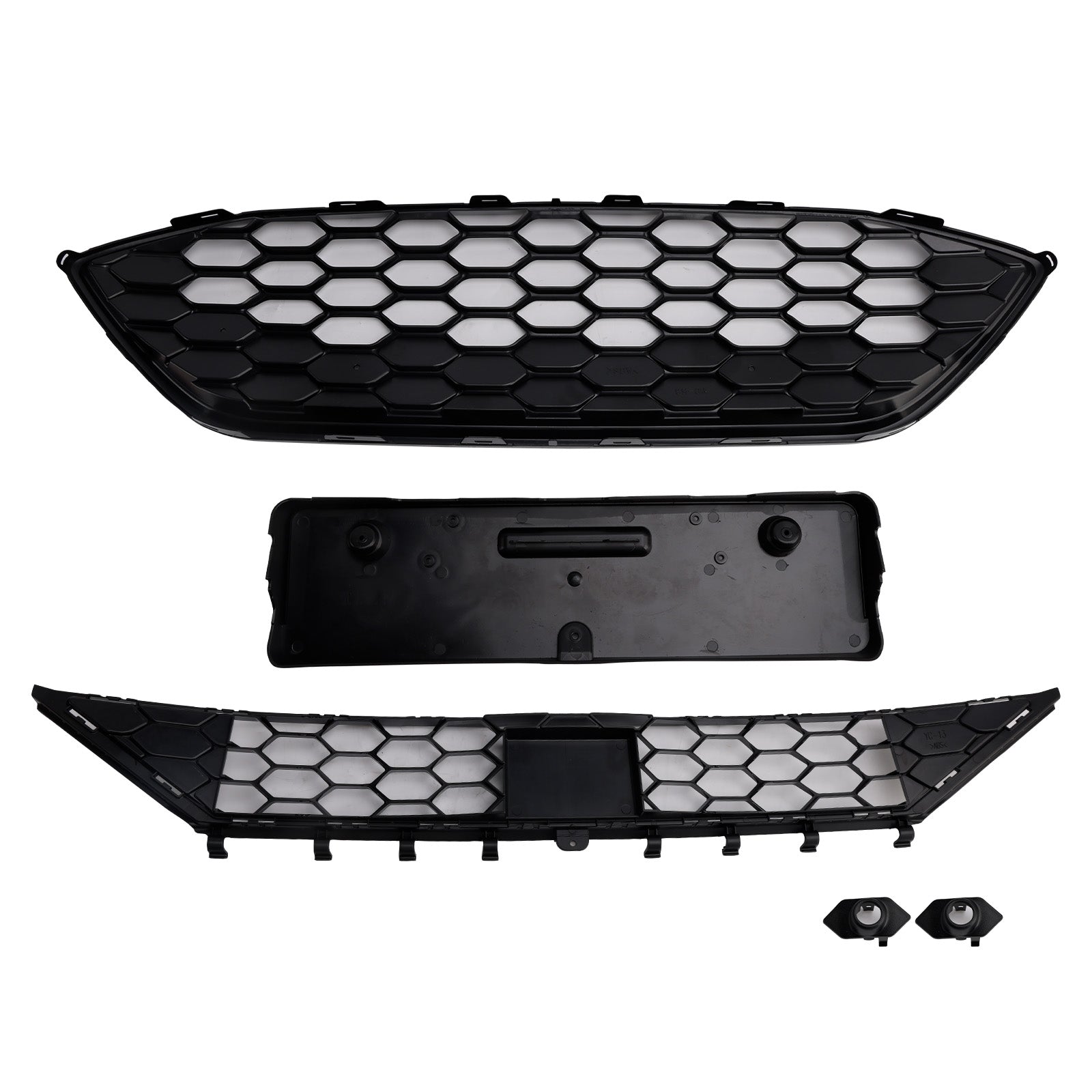 Ford Focus ST/ST Line MK4 2018-2021 Griglia a nido d'ape per paraurti anteriore + set griglia inferiore