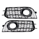 Audi A1 8X 2010-2014 Luz de Nevoeiro Grill Amortecedor Dianteiro Favo de Mel Preto Tampa Inferior Grill 8X0807681A 8X0807682A-1