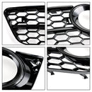 Audi A5 Standart 2007-2012 Pair Honeycomb Front Fog Light Cover Grille 1522024-8
