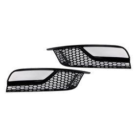 Audi A3 8V Sedan 2013-2016 Gloss Black Honeycomb Fog Light Grill Front Bumper Lower Covers Grille 8V5807681A9B9 8V5807682A9B9