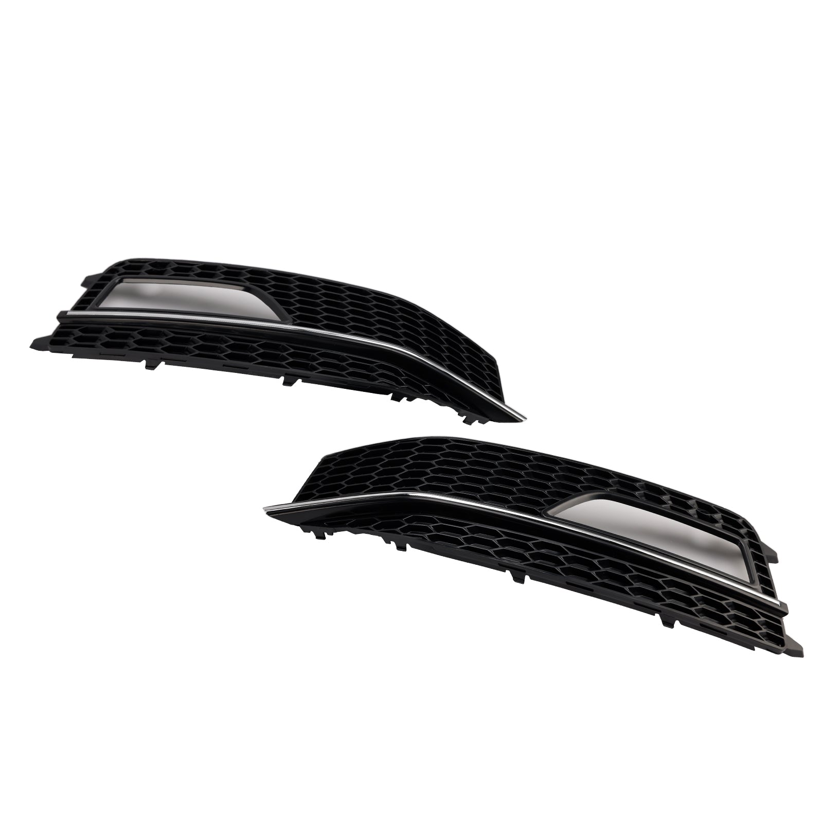 2 pcs Bumper Fog Light Coperchio Coperchio Grille Grille Fit Audi A4 S-Line S4 2013-2015