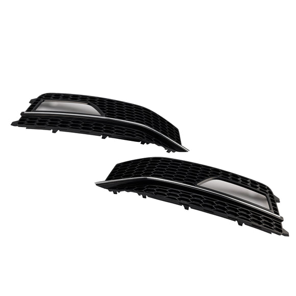 Couvercle de lampe antibrouillard pour pare-choc, 2 pièces, calandre adaptée à Audi A4 s-line S4 2013 – 2015