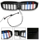 BMW 2023-2024 Série 3 G20 G21 320i/330i/M340i/318i/320d Calandre avant double ligne noire-5