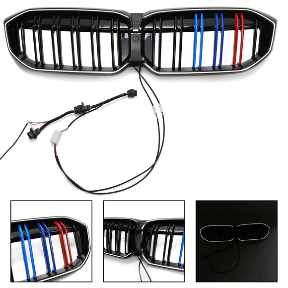 BMW 2023-2024 Série 3 G20 G21 320i/330i/M340i/318i/320d Calandre avant double ligne noire