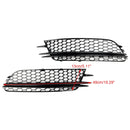 2012-2015 Audi A6 C7 Pre-Facelift Honycomb Lower Grille 2PCS Front Bumper Fog Light Black Cover Grill-2