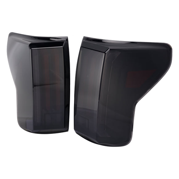 Links + Rechts LED-achterlichten voor Toyota Tundra 2007-2013 Zwarte behuizing Gerookte lens