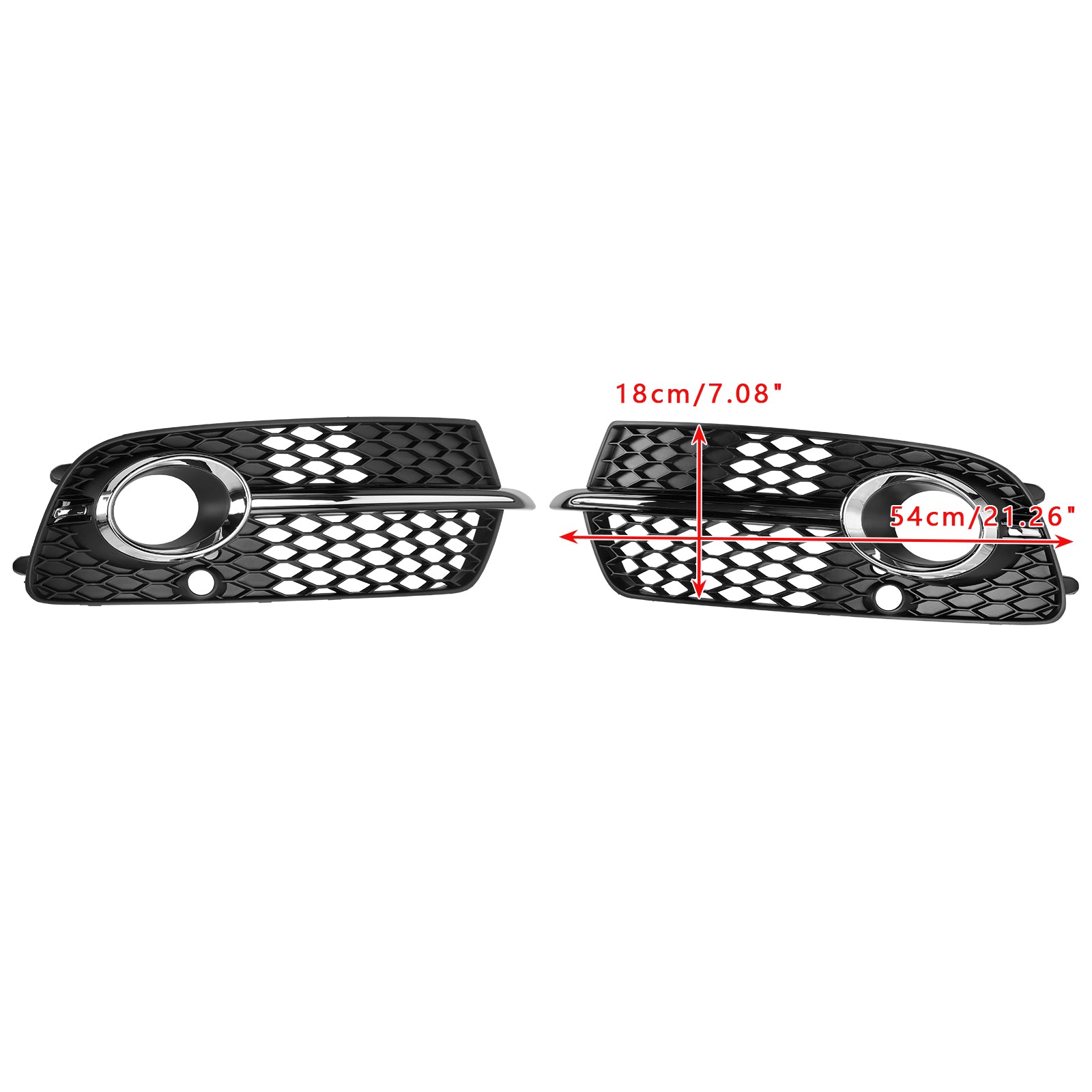 2014-2017 Audi Q5 S-Line SQ5 Front Bumper Fog Light Grill Black Chrome Grille