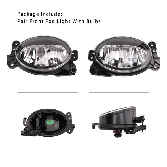 2006-2010 Mercedes R-Class Pair Front Fog Light Lamps With Bulbs A1698201556 A1698201656 Generic