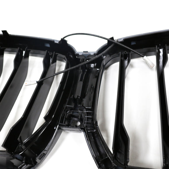 Grade preta do para-choque dianteiro para BMW X6 G06 M60i 2023-2025 com furo para câmera