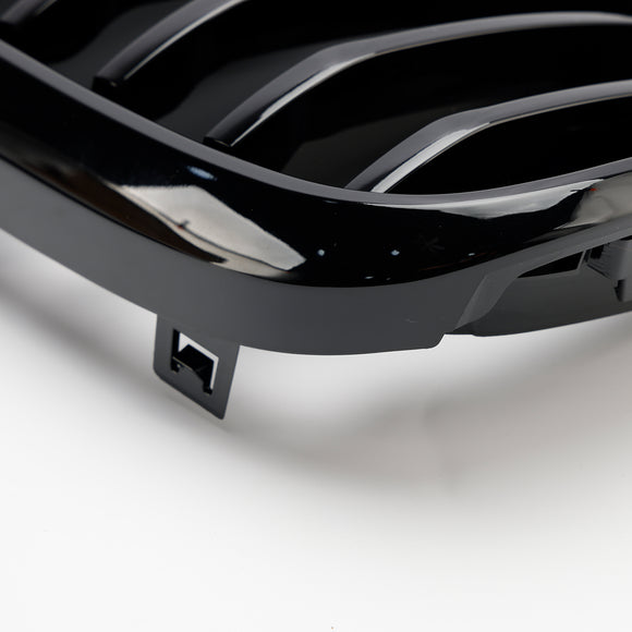 BMW X4 G02 X3 G01 G08 2018-2021 Parrilla de malla frontal negra brillante