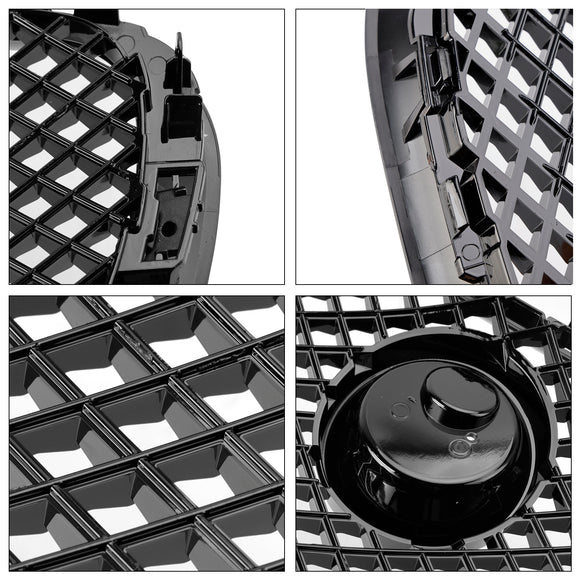 2008-2011 Jaguar XF XF-R Style Grill Glanzend zwart vervangende grille voorbumper