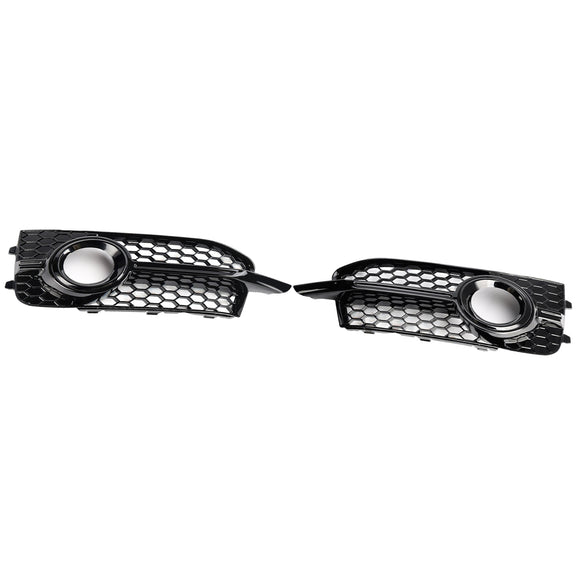 Audi A1 S-Line 8X 2011-2014 2 PCS Amortecedor Dianteiro Luz de Nevoeiro Grade Preta Cobertura de Favo de Mel Grill 8X0807682B 8X0807681B