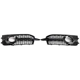 Audi A1 s-line 8X 2011-2014 2 pièces calandre de phare antibrouillard de pare-chocs avant grille de couverture en nid d'abeille noire 8X0807682B 8X0807681B