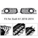 Audi A1 8X 2010-2014 Luz de Nevoeiro Grill Amortecedor Dianteiro Favo de Mel Preto Tampa Inferior Grill 8X0807681A 8X0807682A-6