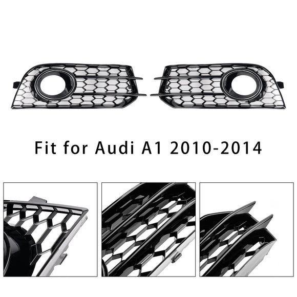 Audi A1 8X 2010-2014 Luz de Nevoeiro Grill Amortecedor Dianteiro Favo de Mel Preto Tampa Inferior Grill 8X0807681A 8X0807682A