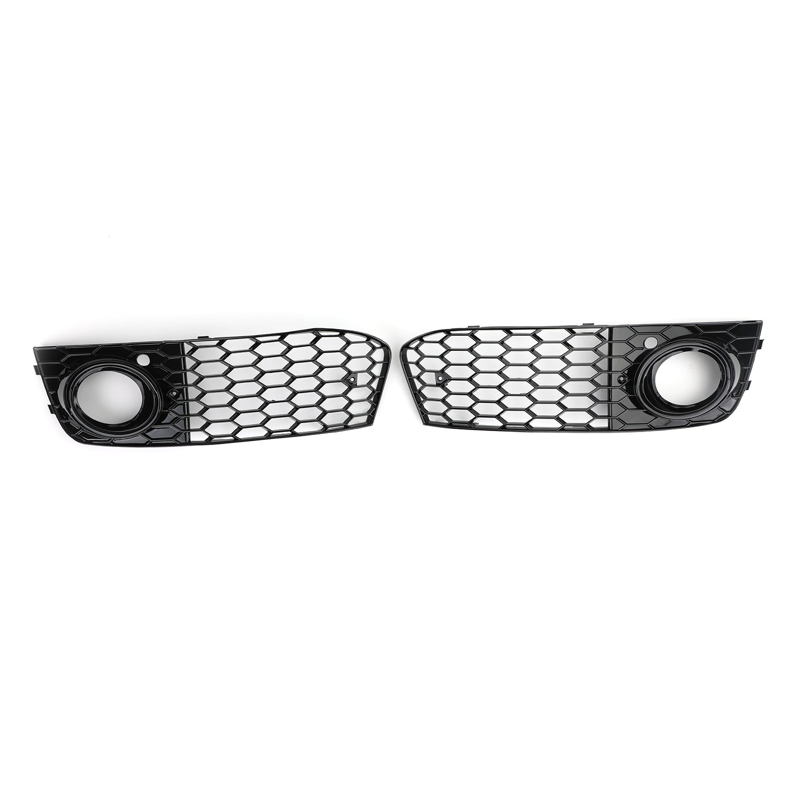 Audi 2009-2012 A4 B8 Pair Honeycomb Mesh Fog Light Open Vent Grill Intake