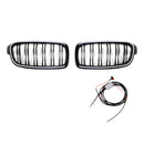 Double Slat Front Kidney Grille Grill Fit BMW 3 Series F30 F31 F35 2012-2019-14
