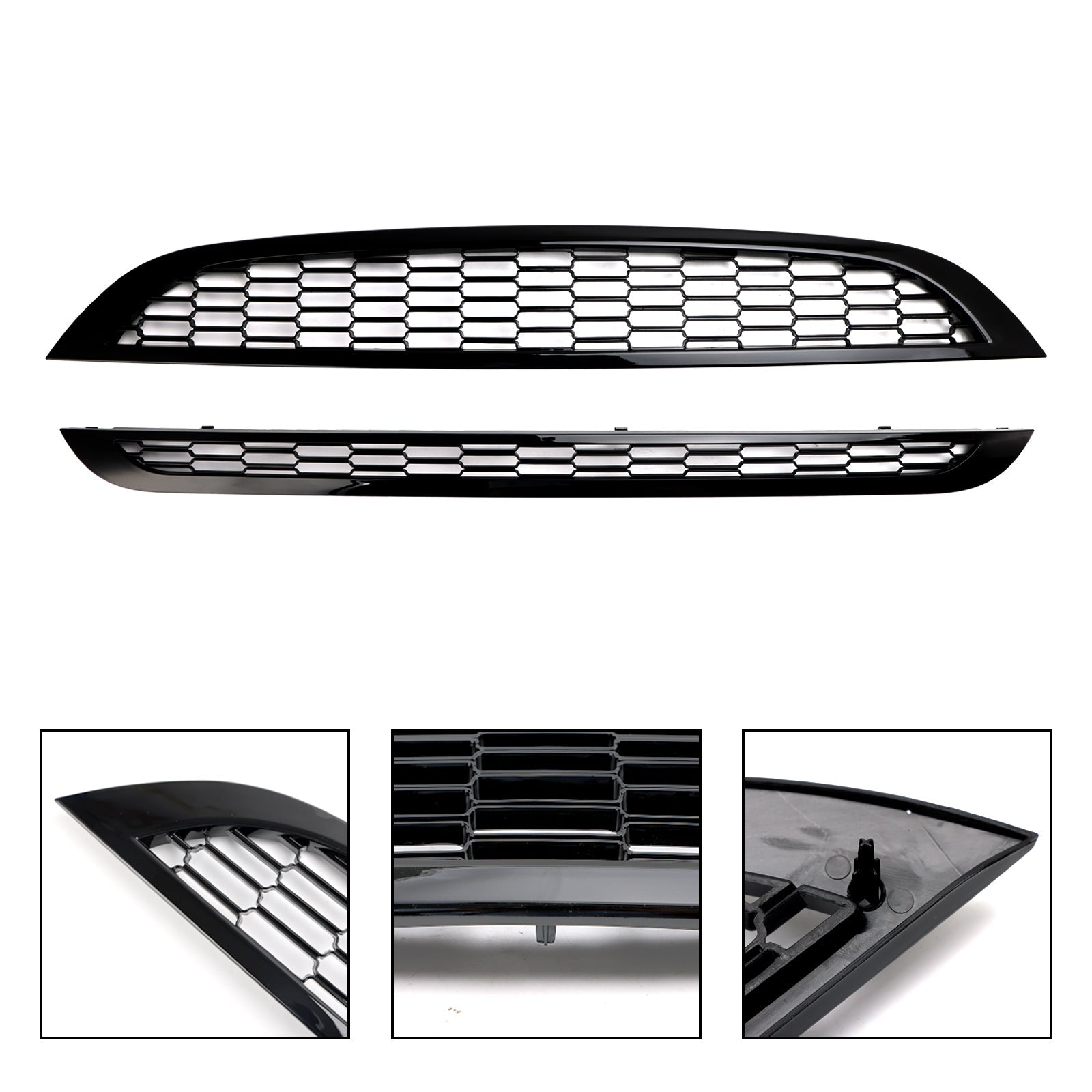 Mini 2002-2006 R53 Cooper S 2PCS Honeycomb Mesh Front Grill Grille