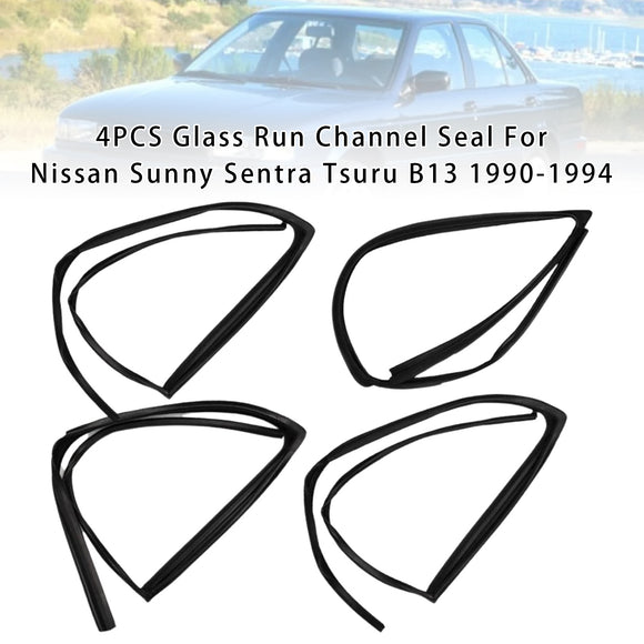 4kpl Glass Run Channel Tiiviste Nissan Sunny Sentra Tsuru B13 1990-1994