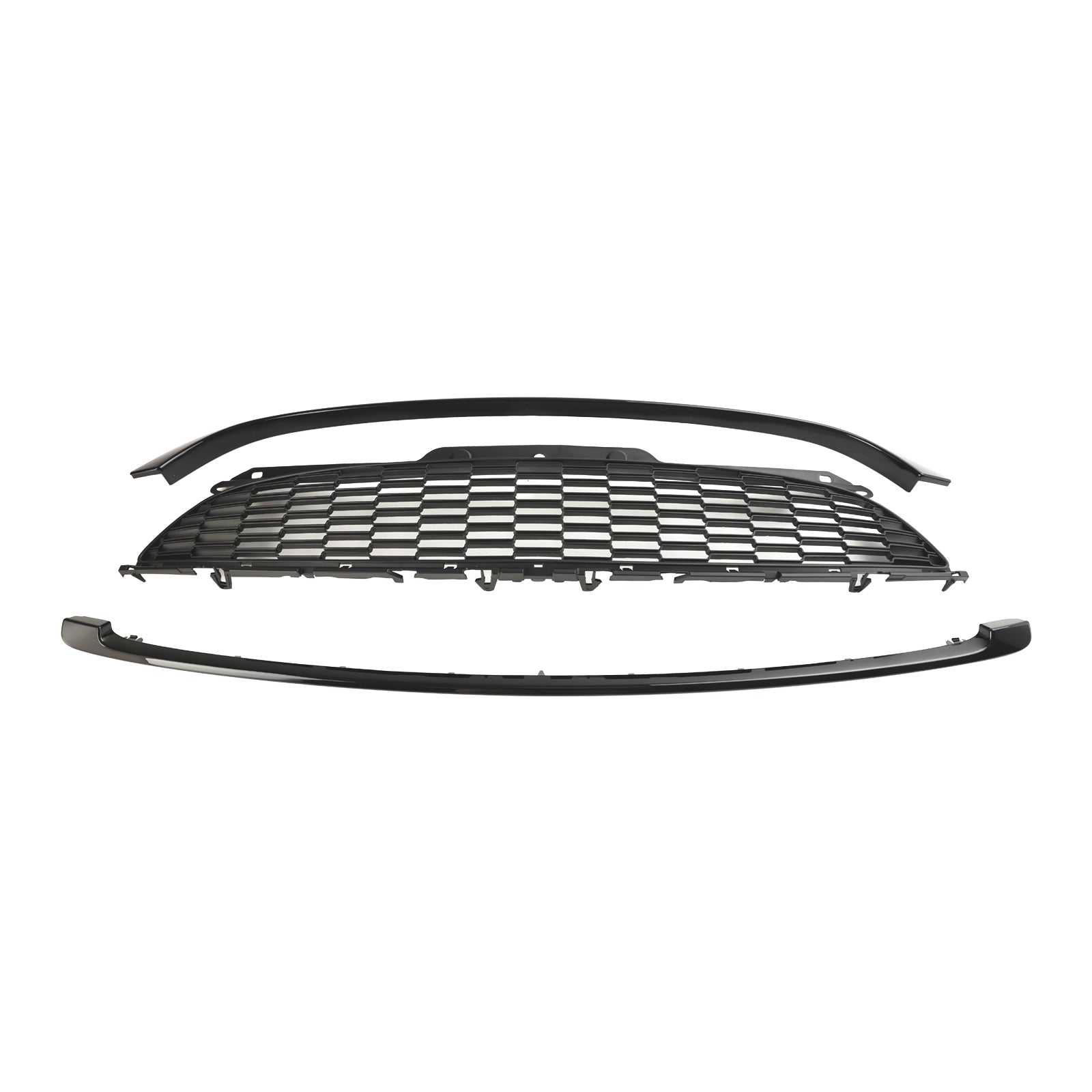 2008-2014 Mini R55 Cooper S & JCW 5-Door Estate 3PCS Gloss Black Front Grille Grill