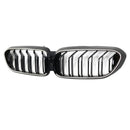 Griglia sostitutiva per paraurti anteriore a doppia stecca per BMW Serie 5 G30 G31 2017-2020 con striscia LED-10