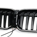 BMW 2023-2024 Série 3 G20 G21 320i/330i/M340i/318i/320d Calandre avant en maille noire brillante-9