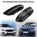 Mercedes-Benz Classe C 2015-2018 W205 Base Sedan 2058850723 Tampa do Farol de Neblina Dianteiro em Formato de Colmeia-9