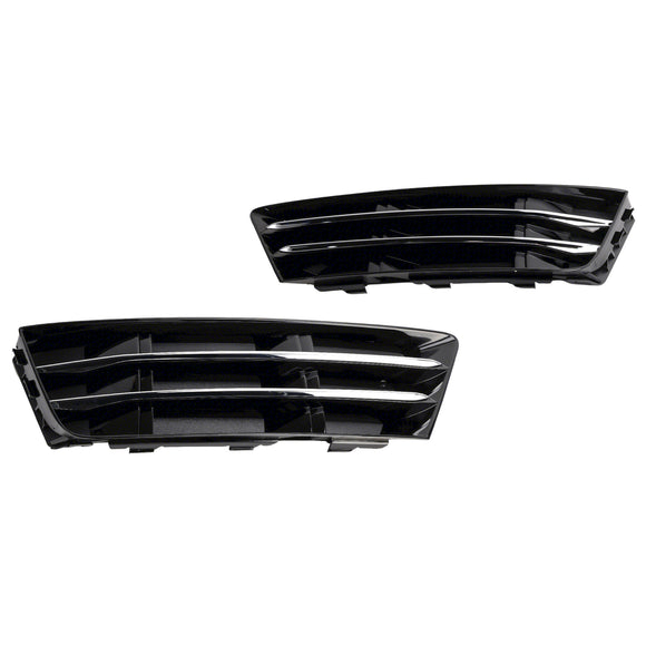 2 peças grade de luz de nevoeiro frontal inferior grade do para-choque para AUDI A4 B9 2016-2018