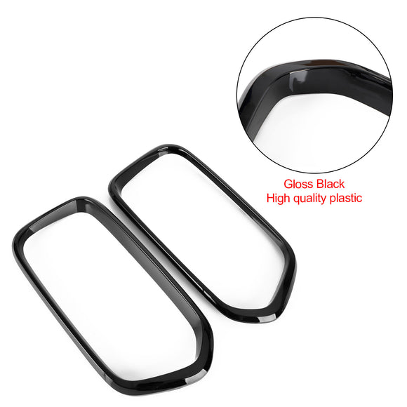 2018-2023 BMW X2 F39 sDrive18i/xDrive20i/sDrive20i/xDrive25e/M35i Embellecedor de cubierta de marco de parrilla de parachoques delantero negro brillante