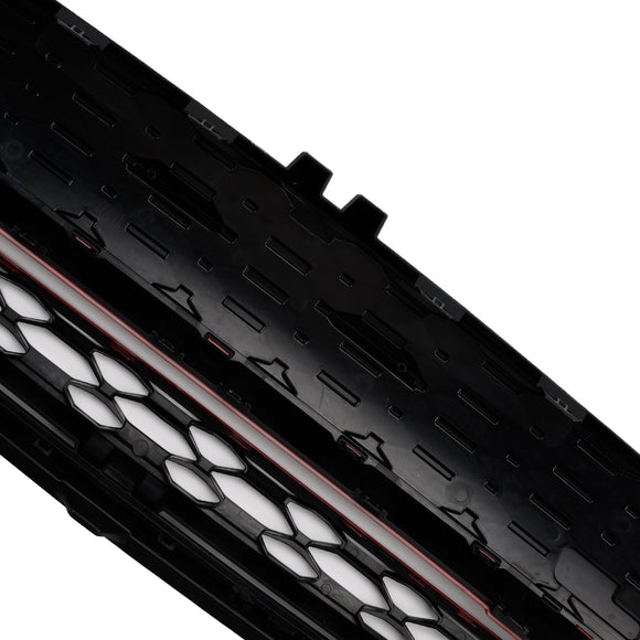 2014-2021 Mini Cooper F55 F56 F57 Parrilla estilo GP Parachoques delantero Rejilla con borde rojo negro brillante