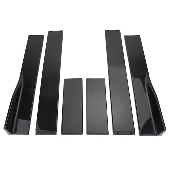 Paar Seitenschwellerverlängerungen, Splitter, glänzend schwarz, für BMW VW Golf MK5 MK6 MK7 CC Ford Mustang Focus RS ST