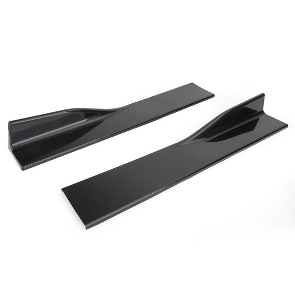 Paar Seitenschwellerverlängerungen, Splitter, glänzend schwarz, für BMW VW Golf MK5 MK6 MK7 CC Ford Mustang Focus RS ST