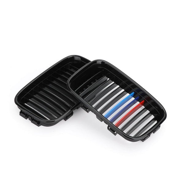 1990-1995 BMW 3-Series E36 Pre-facelift Front Grill Kidney Sport Hood Gblack / Mcolor Grille