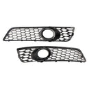 2009–2013 Audi A3 8P Honeycomb Lowe Grill Frontstoßstange Nebelscheinwerfergitter schwarze Abdeckung 8P0807682D 8P0807681D-7
