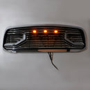2006–2008 Dodge Ram 1500 2500 3500 Big Horn Style Chrome Grille Front Bumper Replacement Grill W/LED-7